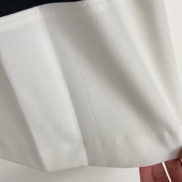 Calvin Klein Sleeveless Black with White Hem Fitted Midi Cocktail Sheath Dress - Picture 13 of 15